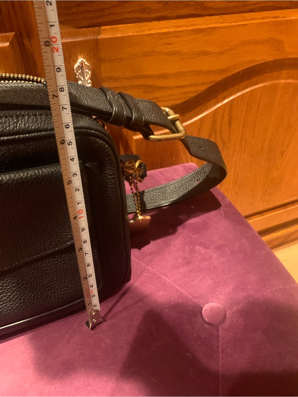 🔥CHIC BOMBSHELL! COACH BLACK CASSIE PEB LTHR XBODY HANGTAG - Picture 7 of 11